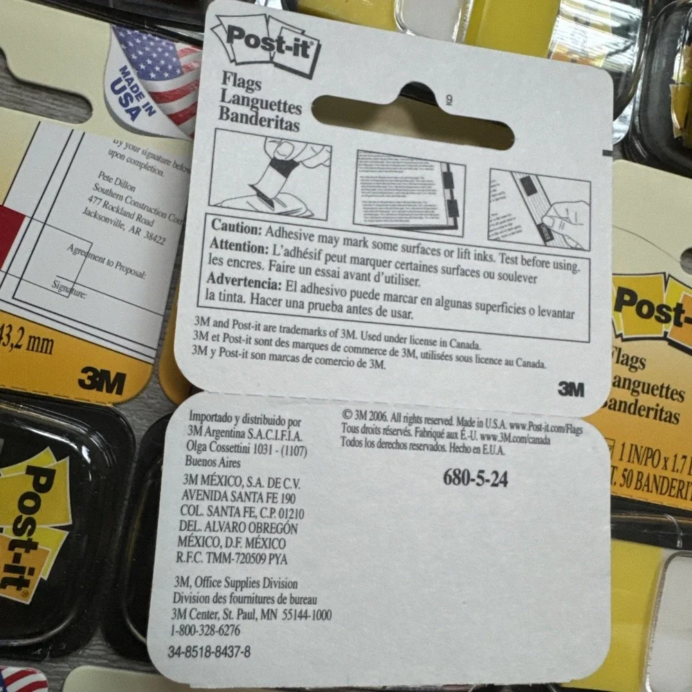 24 Pack - Post-it Standard Page Flags in Dispenser Yellow 1